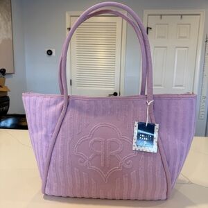 Roller Rabbit x Target Striped Large Terry Beach Tote Bag Lavender